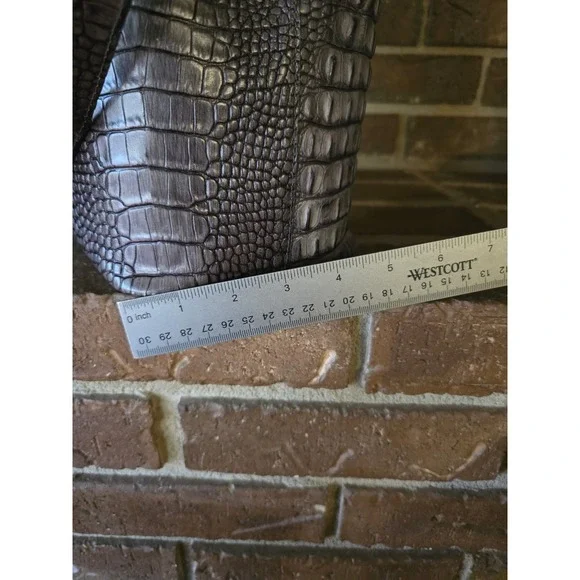 Brahmin Large Amelia Gray Melbourne Leather Bucket Bag - Picture 8 of 9